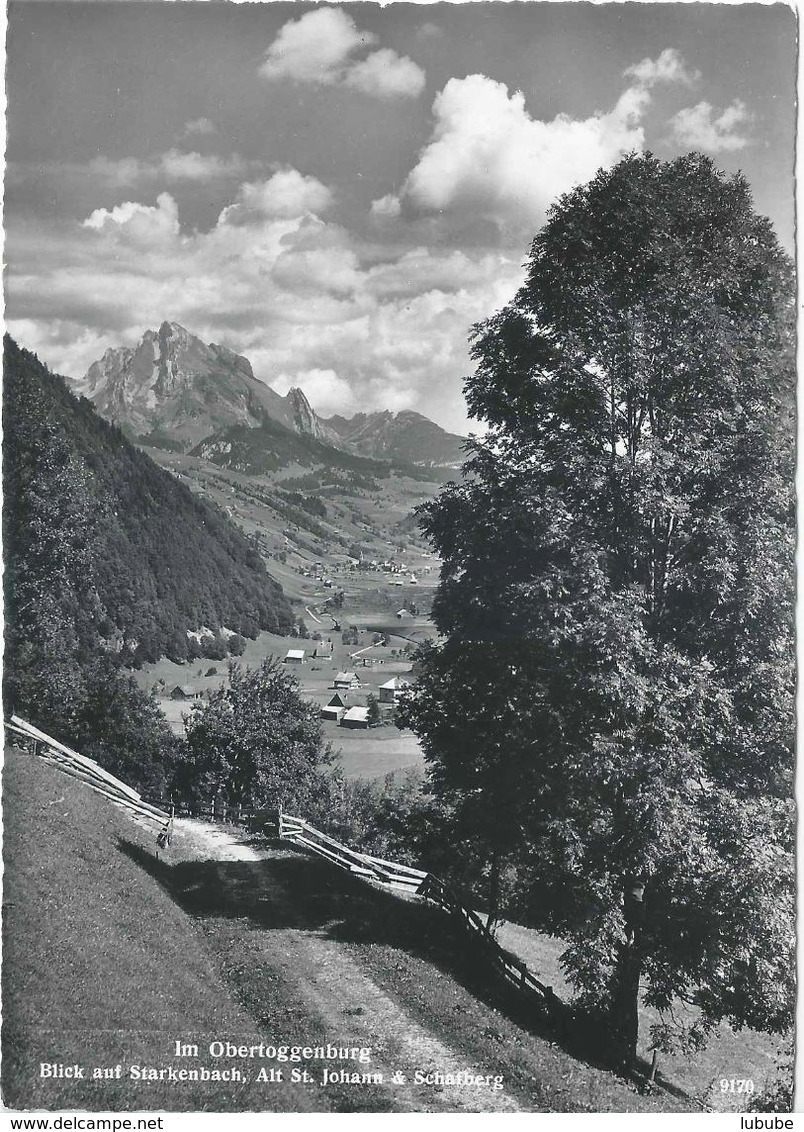 Alt St.Johann - Blick Auf Starkenbach Und Schafberg         Ca. 1950 - Wildhaus-Alt Sankt Johann