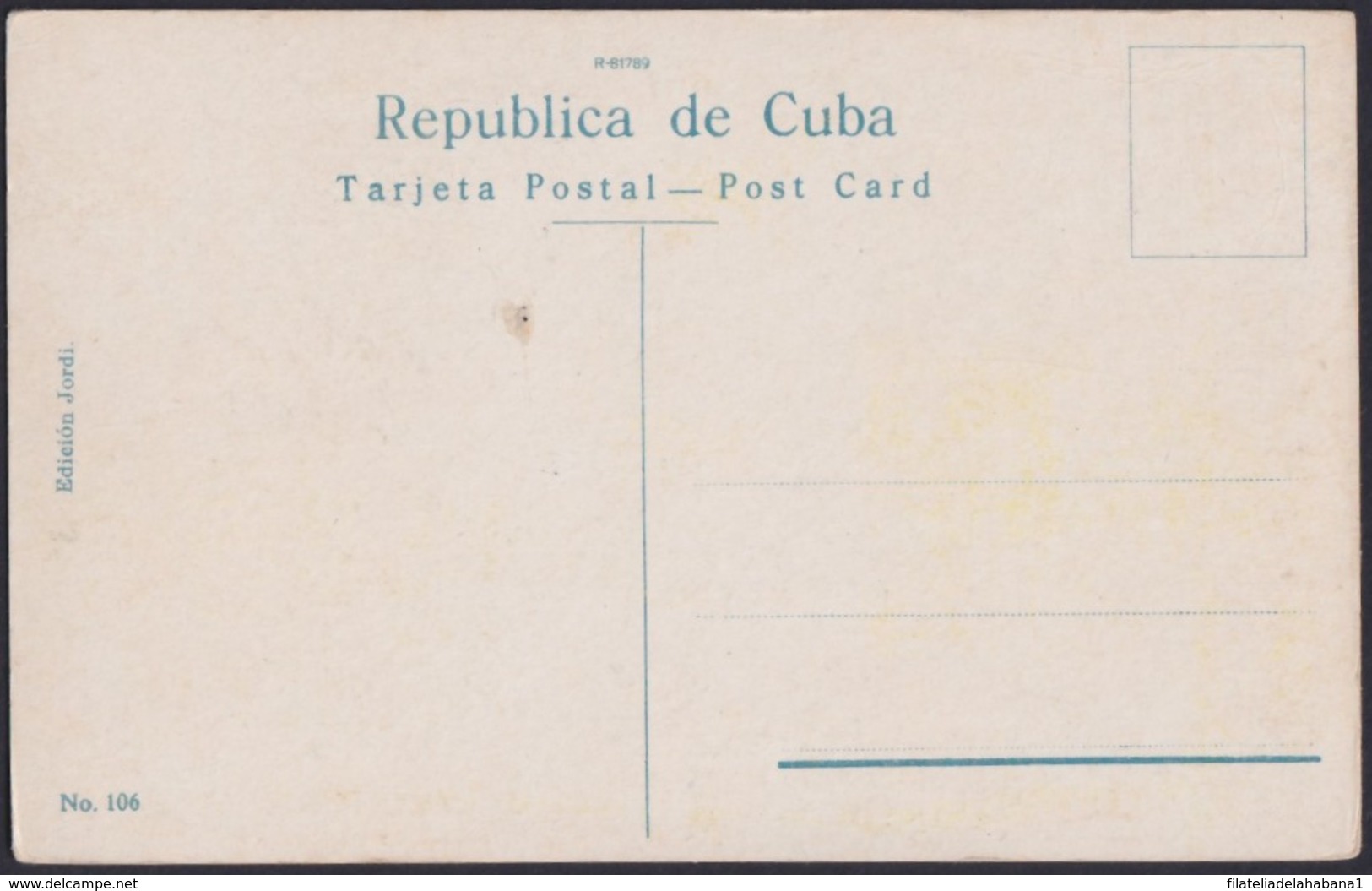 POS-1373 CUBA POSTCARD CIRCA 1920 HAVANA ALEJANDRO RODRIGUEZ MONUMENT PARK. - Cuba