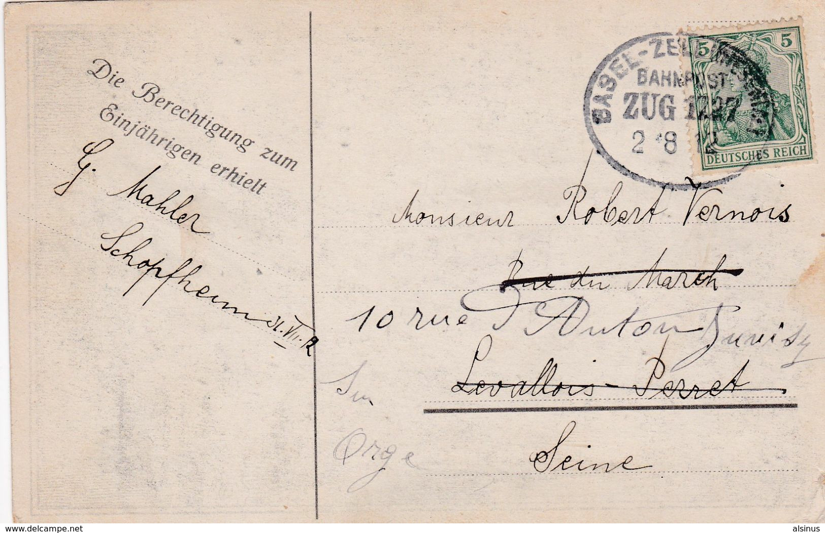 SCHOPFHEIM - DIE EINJÄHRIGEN DER GROSSHERZOGE REALSCHULE - 1912 - Schopfheim