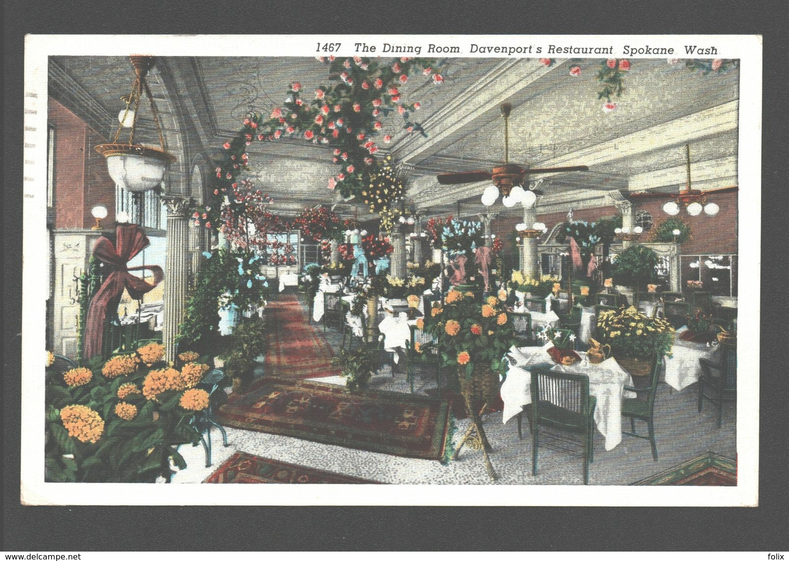 Spokane - Davenport's Restaurant - The Dining Room - 1939 - Spokane