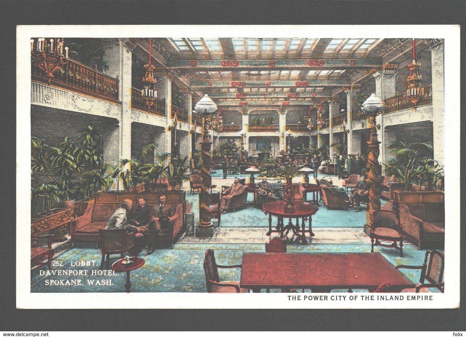Spokane - Davenport Hotel - Lobby - 1939 - Spokane