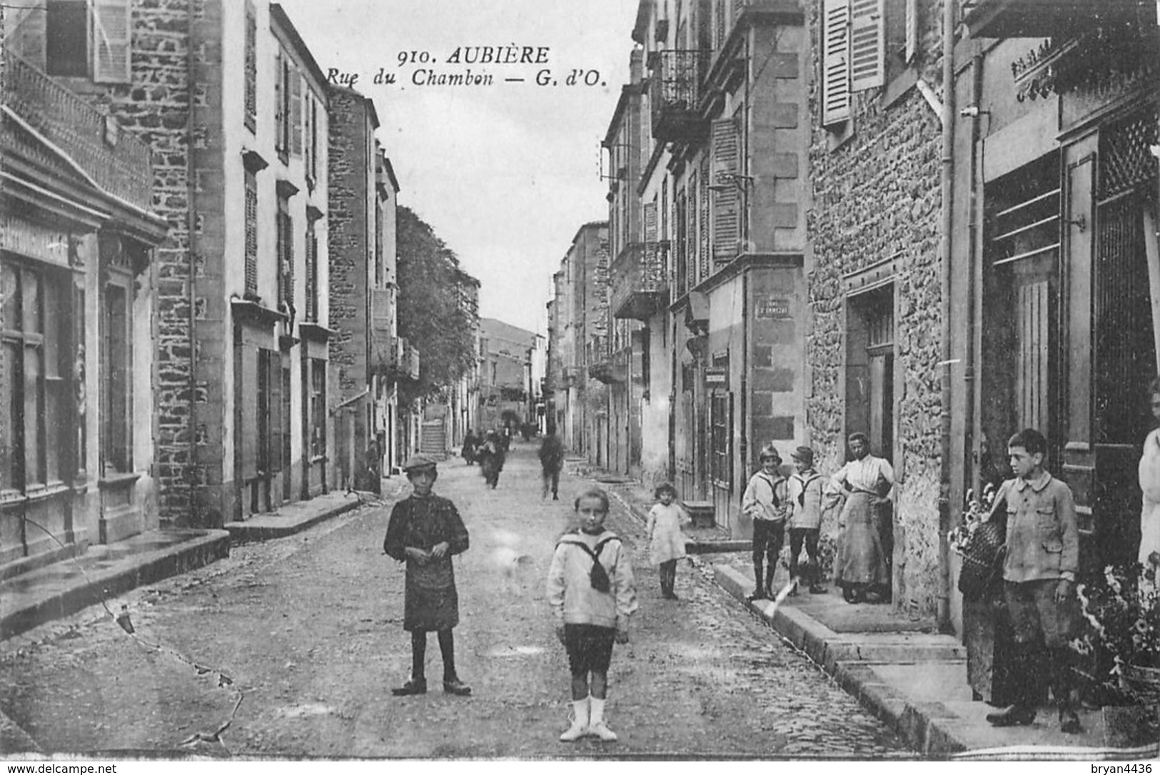 63 - AUBIERE - RUE DU CHAMBON ANIMEE - édit, G.d'O. N° 910. - Aubiere