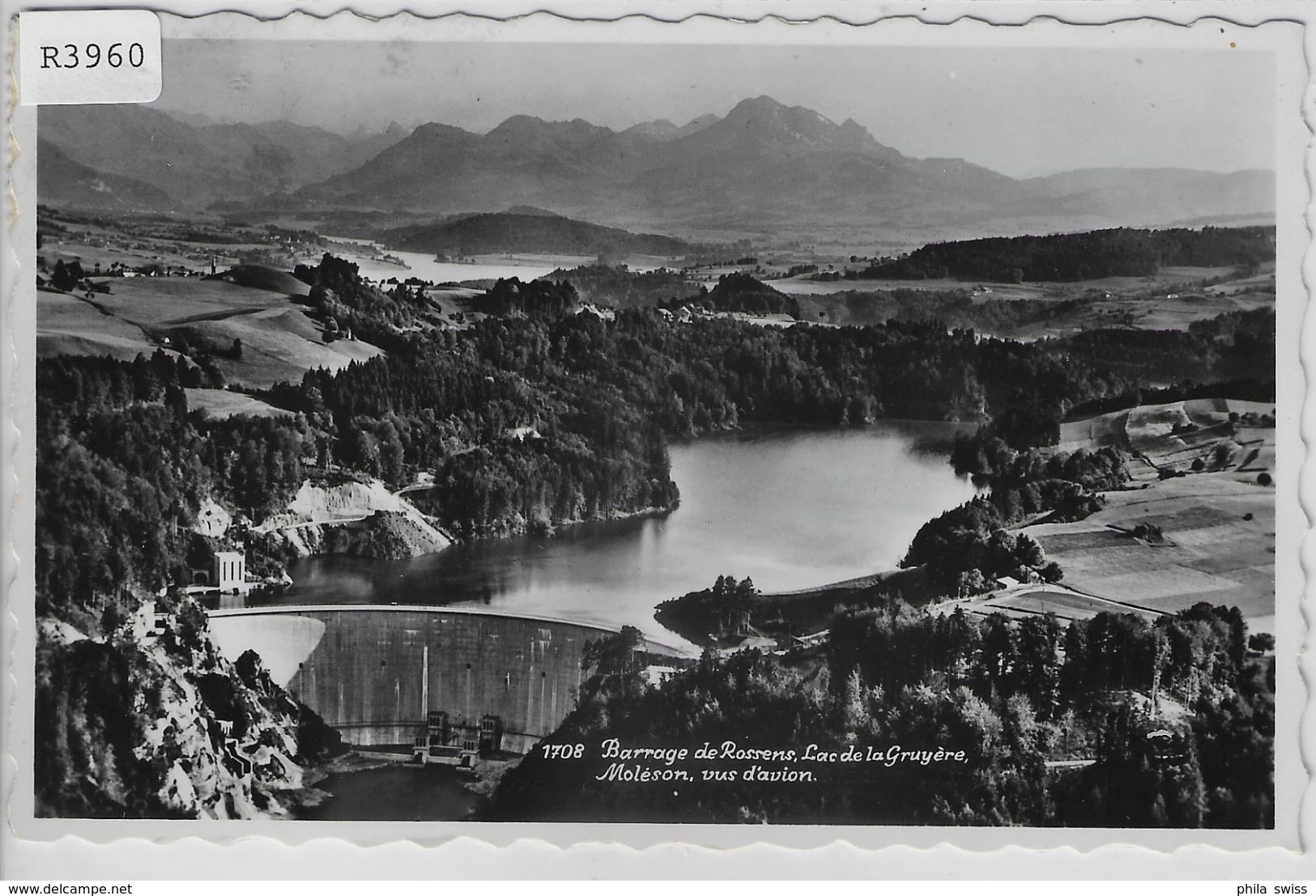 Barrage De Rossens - Lac De La Gruyere Moleson, Vus D'avion - Flugaufnahme - Rossens