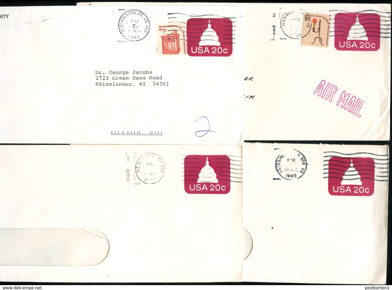 U601 21 PSE Covers CAPITOL DOME Used Domestic And International 1982-2014 - 1981-00