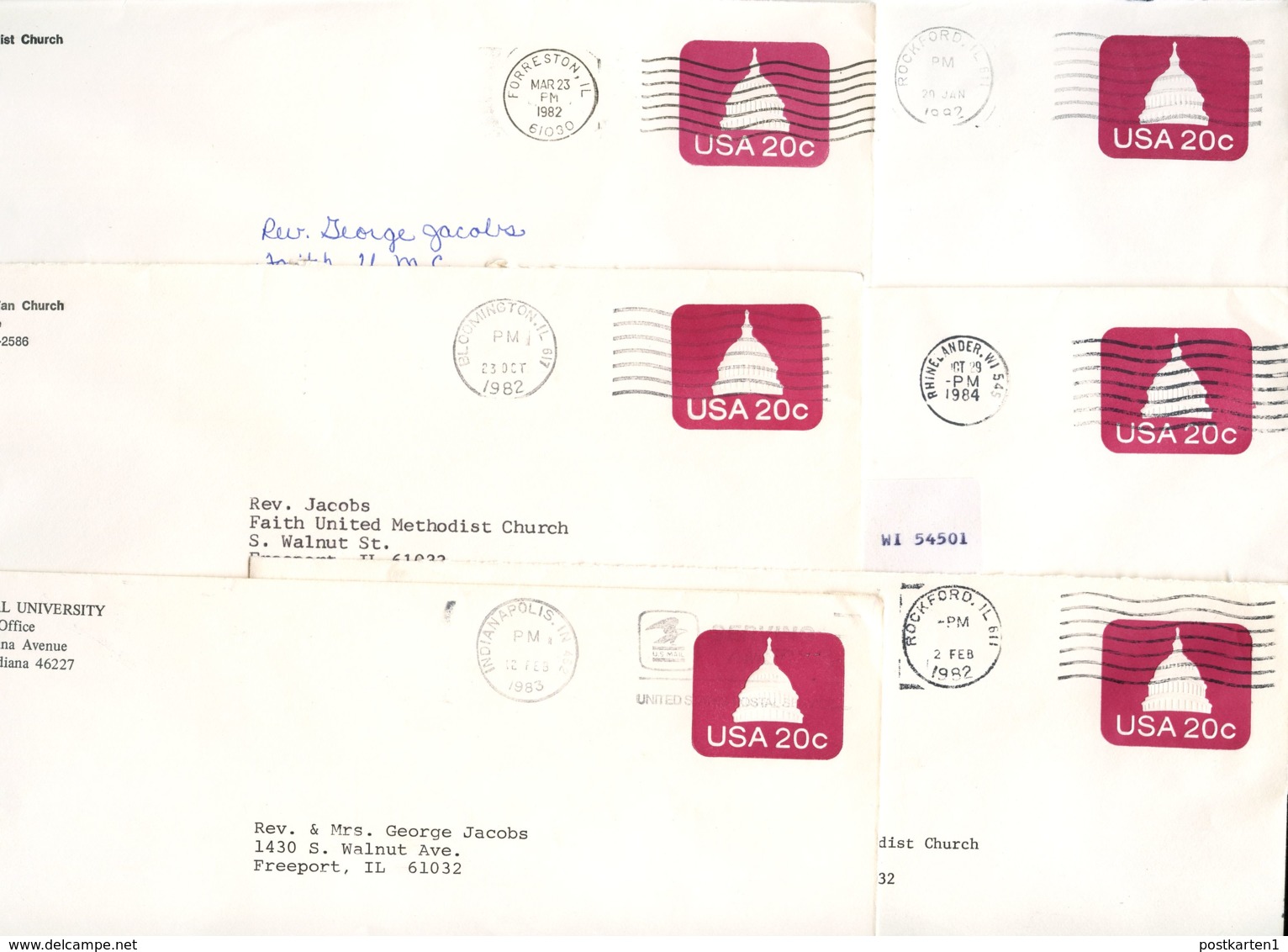 U601 21 PSE Covers CAPITOL DOME Used Domestic And International 1982-2014 - 1981-00