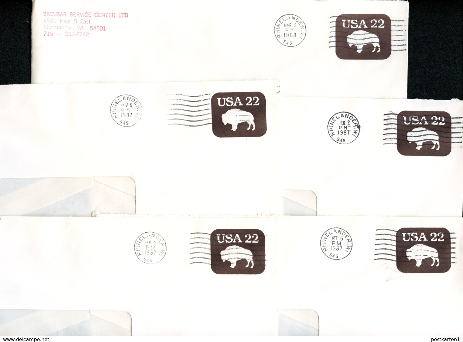 U608b 9 PSE Large Size And Window Covers BISON Used 1987-88 Cat $8.25 - 1981-00