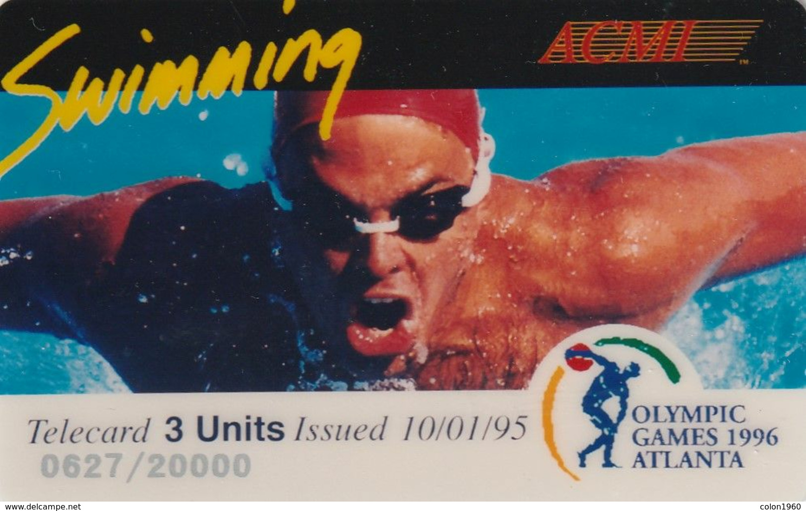 ESTADOS UNIDOS. Olympic Games Atlanta 1996 - ACMI. SWIMMING. 20000 Ex. (170). - Sonstige & Ohne Zuordnung