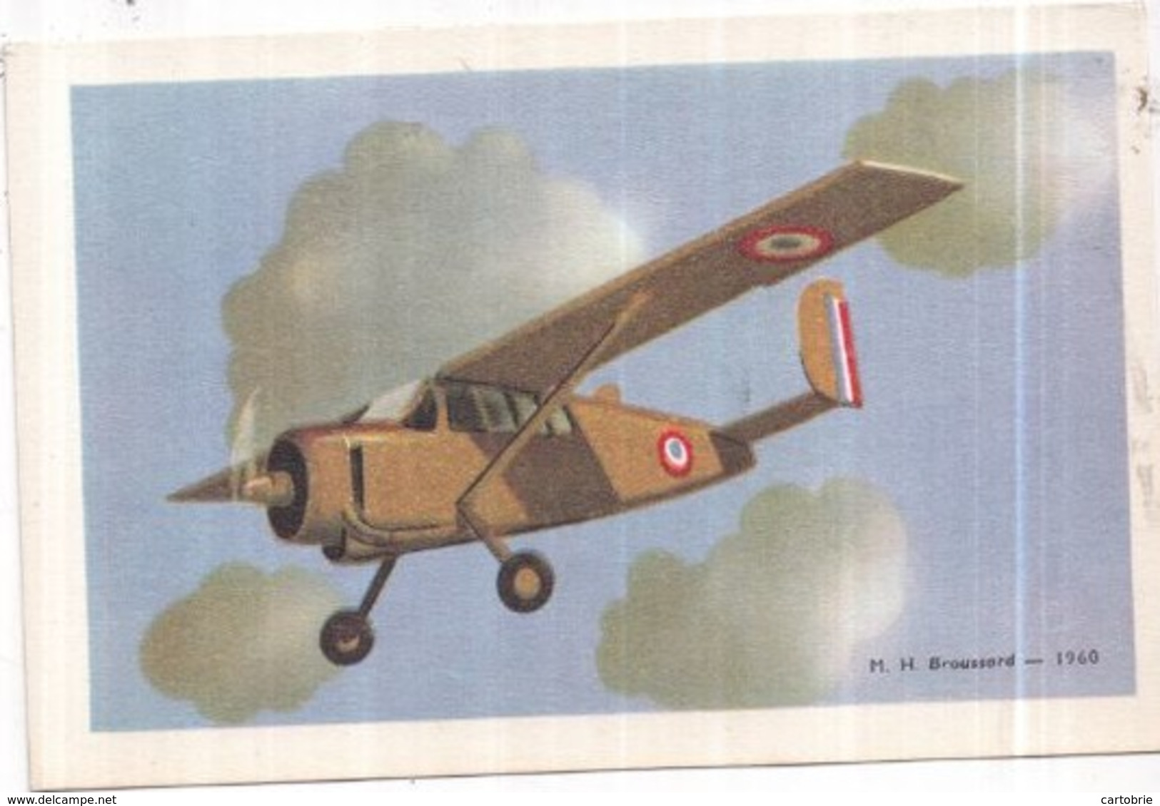 AVION M. H. BROUSSARD 1960 - Au Verso Chocolat TOBLER - 1946-....: Ere Moderne