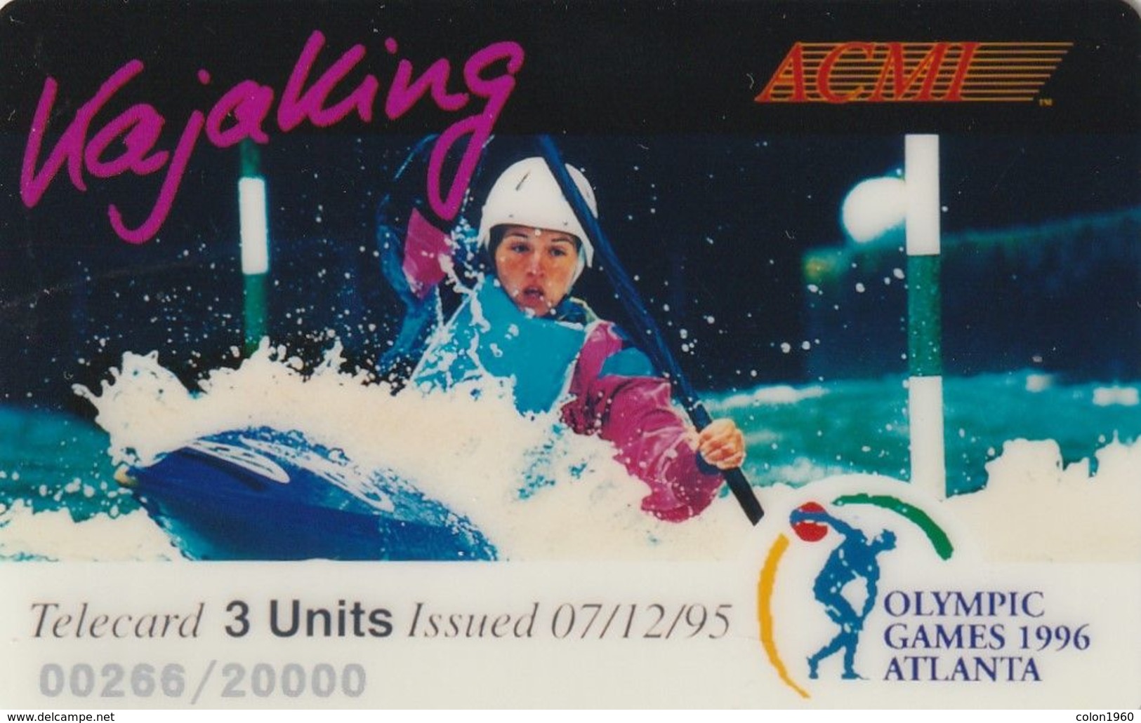 ESTADOS UNIDOS. Olympic Games Atlanta 1996 - ACMI. KAJAKING. 20000 Ex. (166). - Otros & Sin Clasificación