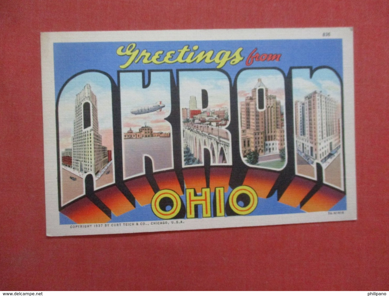 Greetings  Akron    Ohio    Ref 4295 - Akron