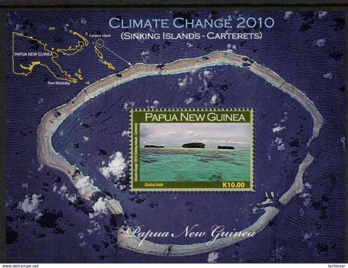 PAPUA NEW GUINEA, 2010 CLIMATE CHANGE EFFECTS K10 MINISHEET MNH - Papua New Guinea