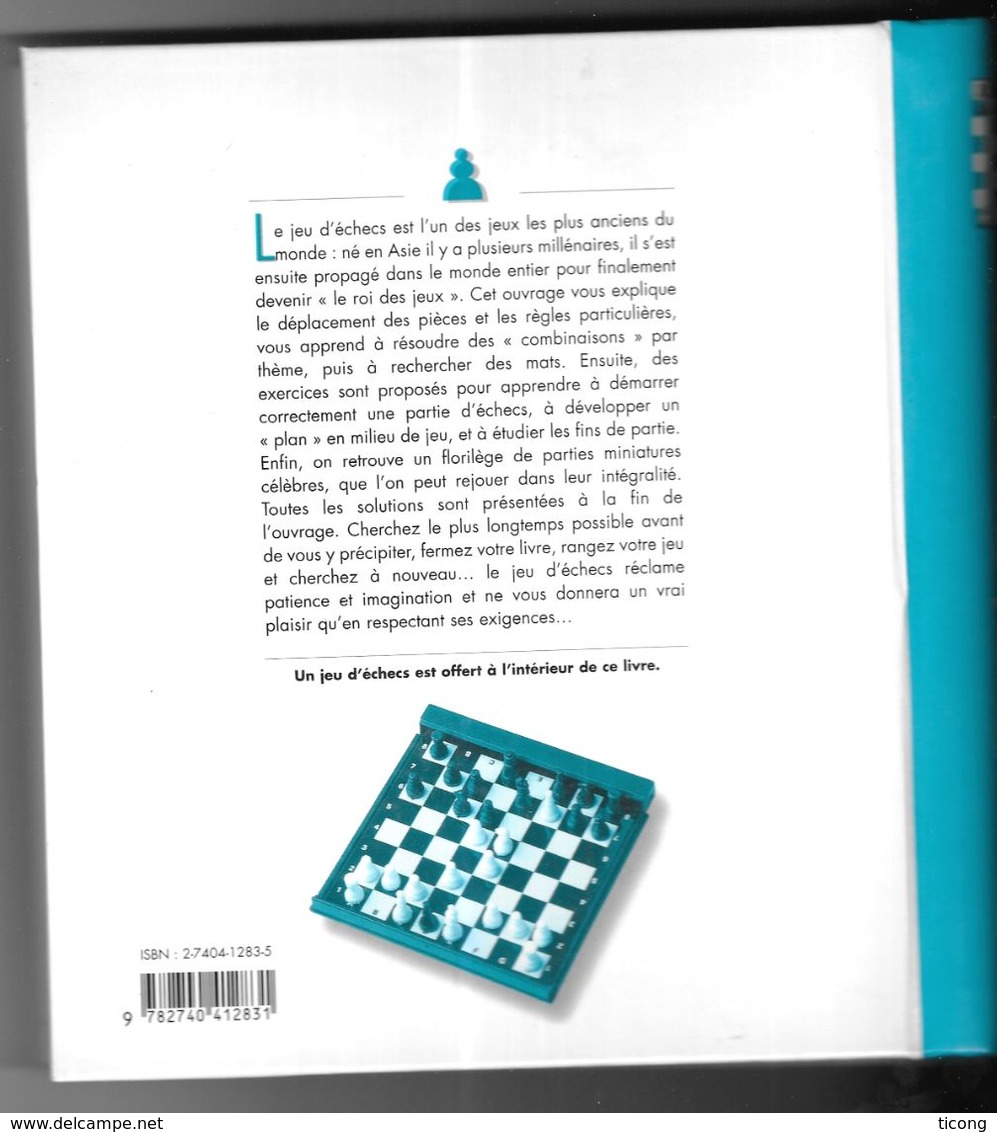 ECHECS DE CHRISTOPHE BERNARD , METHODE EN IMAGE, 194 PAGES AVEC LE JEU D ECHEC - 1ERE EDITON MANGO JEUNESSE 2001, A VOIR - Palour Games