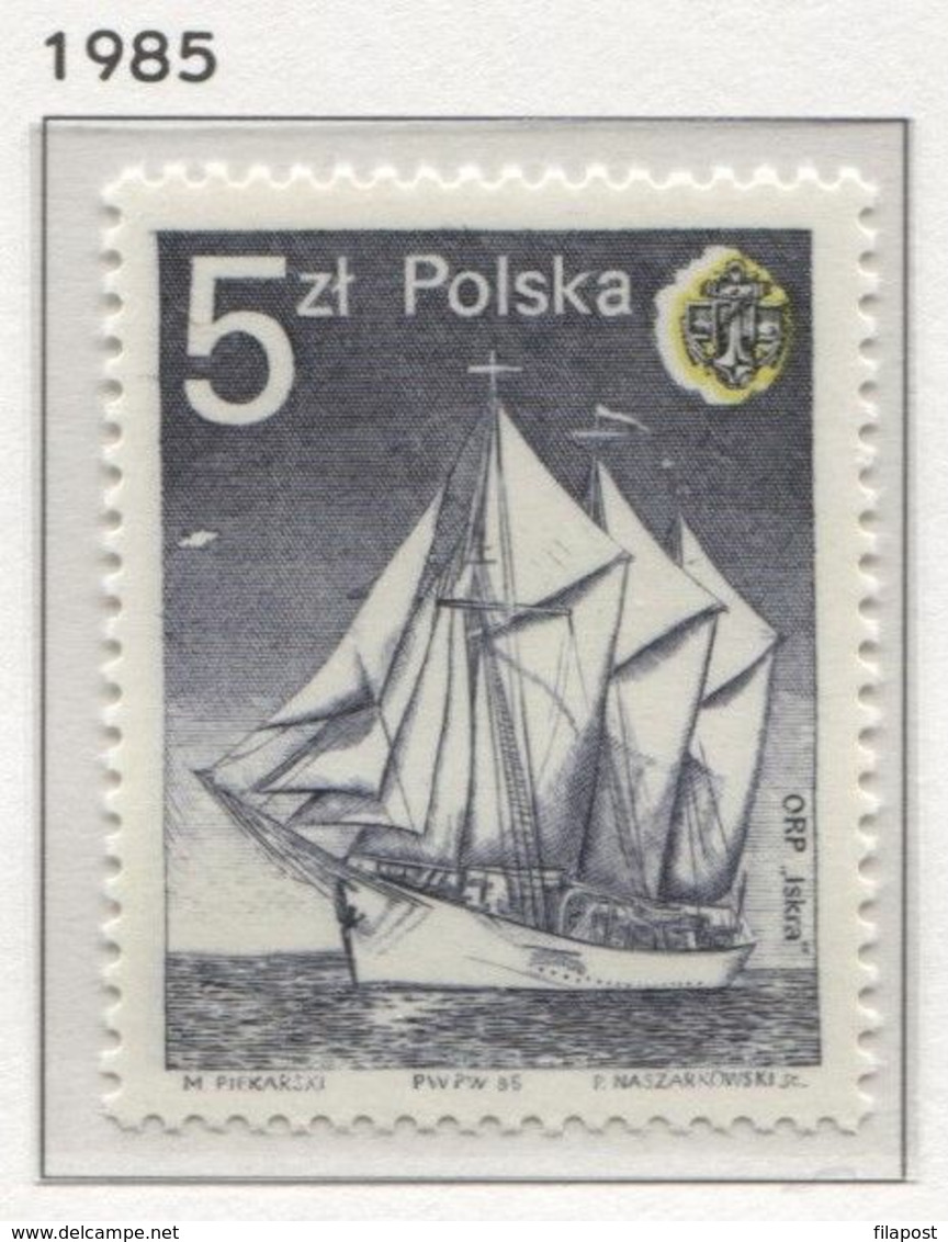 Poland 1985 Mi 2987 Polish Navy, Ship, Polish Armed Forces MHN** - Neufs