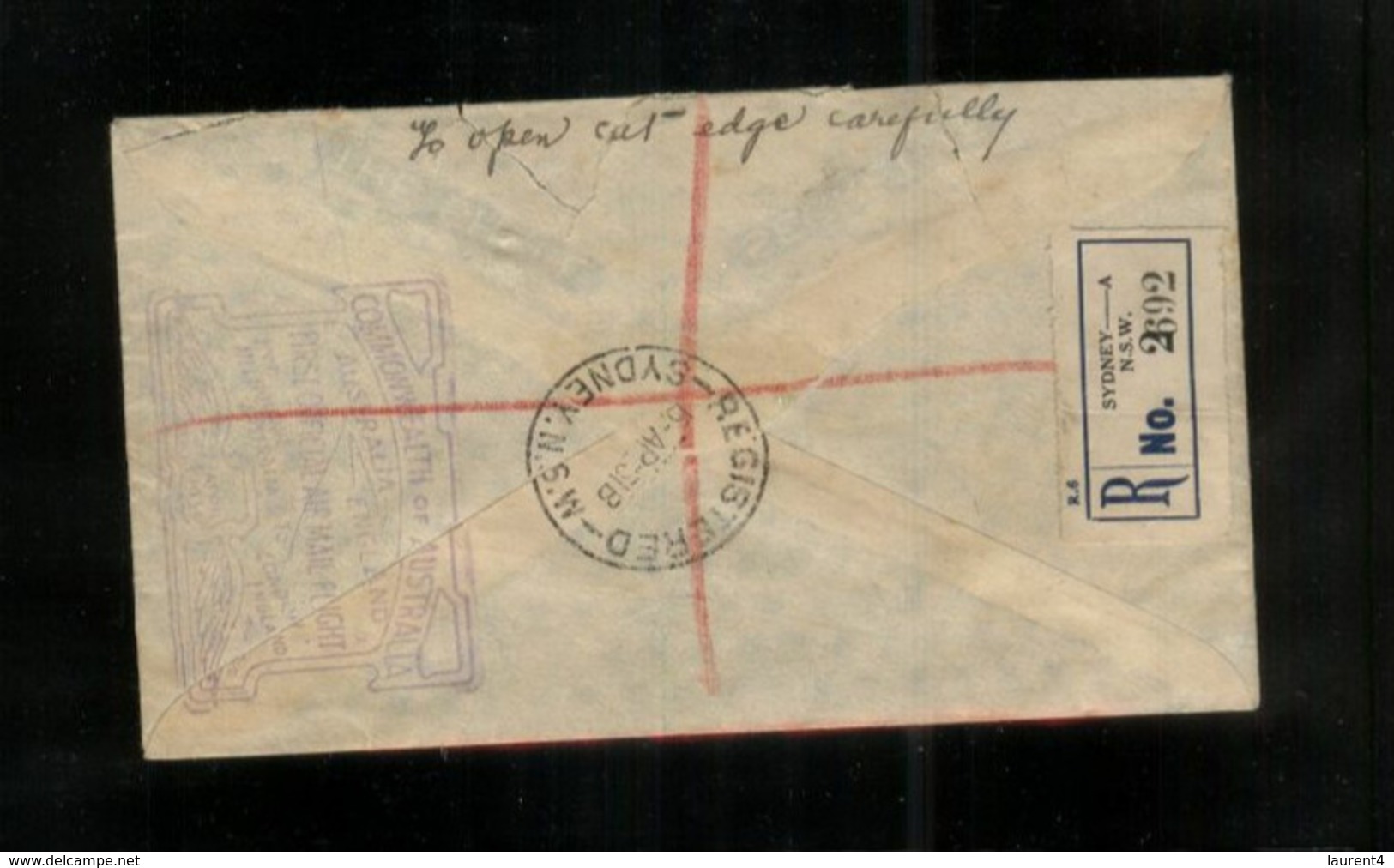 (stamp 14-8-2020) - Australia To Great Britain (England) 1931 Letter (with Many Stamps) Sent Registered - Lettres & Documents