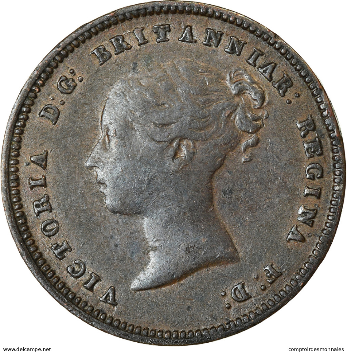 Monnaie, Grande-Bretagne, Victoria, 1/2 Farthing, 1844, TTB, Cuivre, KM:738 - A. 1/4 - 1/3 - 1/2 Farthing