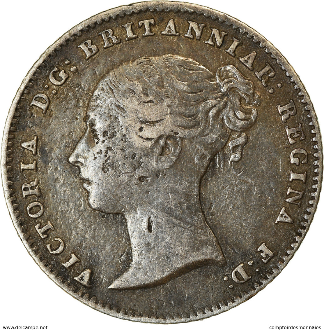 Monnaie, Grande-Bretagne, Victoria, 4 Pence, Groat, 1843, TTB, Argent, KM:731.1 - G. 4 Pence/ Groat