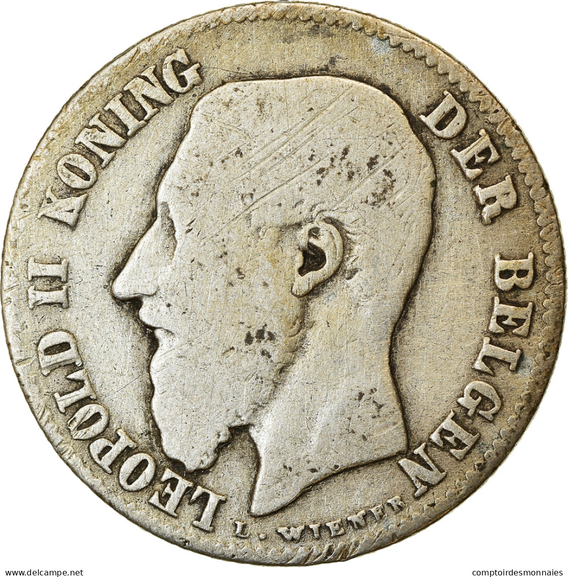 Monnaie, Belgique, Leopold II, 50 Centimes, 1899, TB, Argent, KM:27 - 50 Centimes