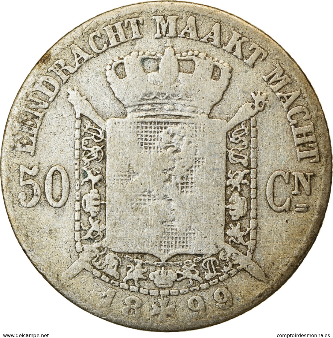 Monnaie, Belgique, Leopold II, 50 Centimes, 1899, TB, Argent, KM:27 - 50 Cents