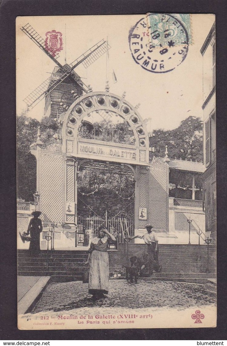 CPA Paris 75 Série Tout Paris 212 Circulé 18e Arrondissement Moulin De La Galette - Arrondissement: 12