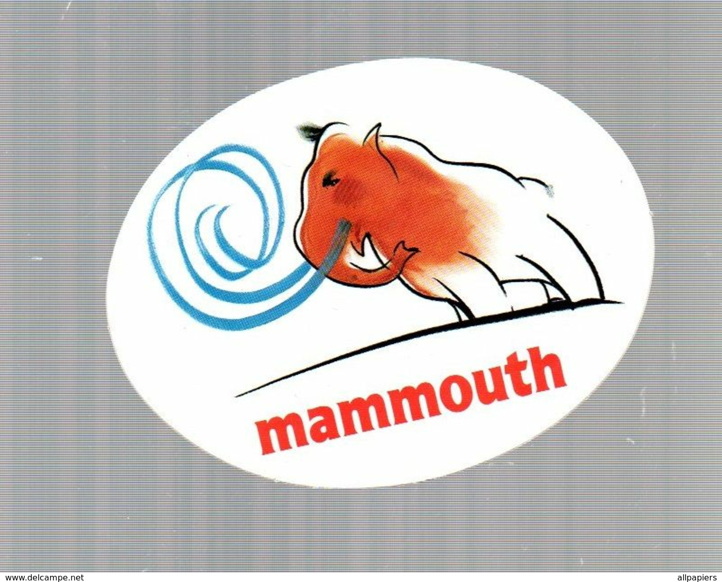 Autocollant Mammouth - Format : 10x8 Cm - Autocollants