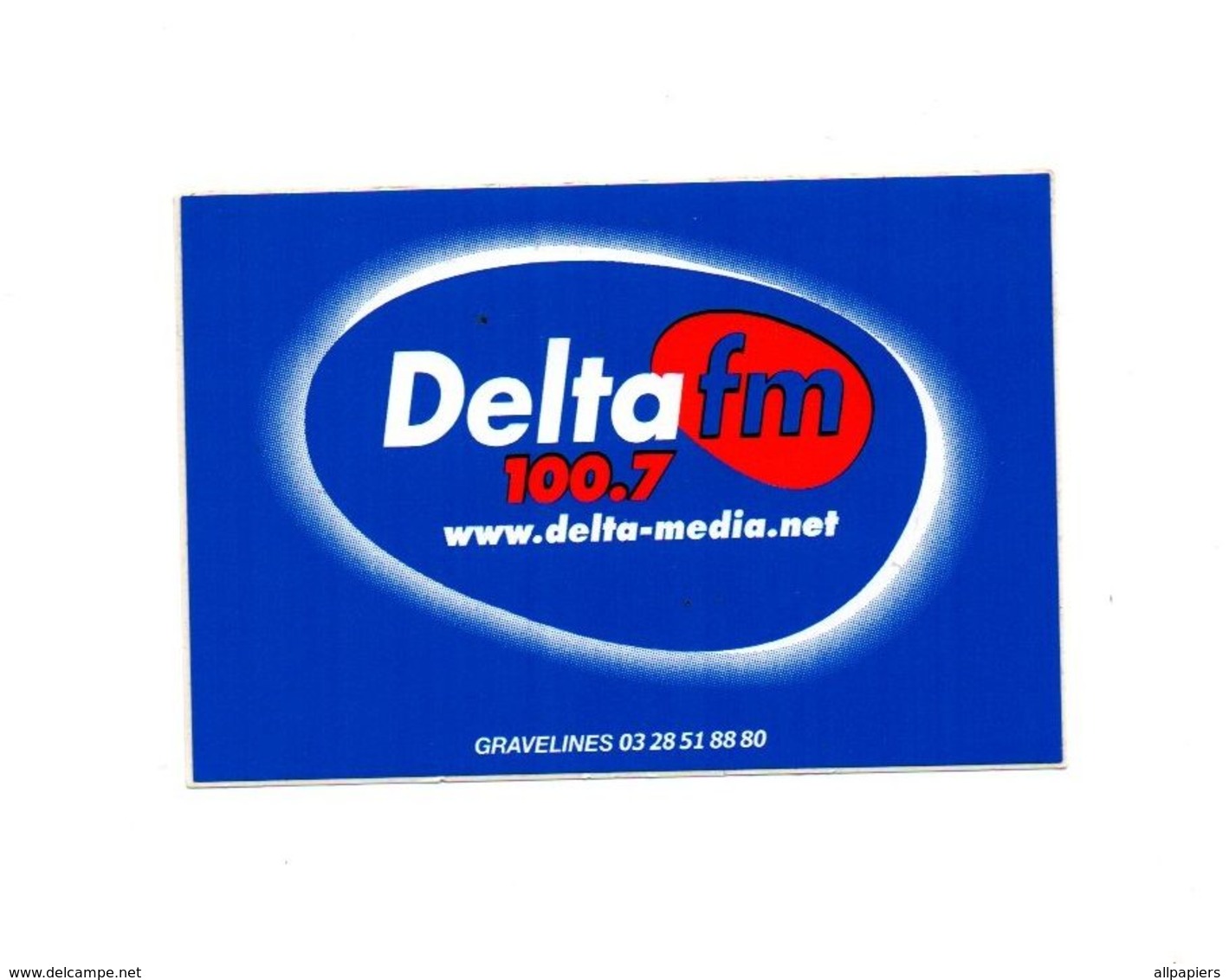 Autocollant Delta Fm 100.7 Gravelines - Format : 11x7.5 cm - Autocollants