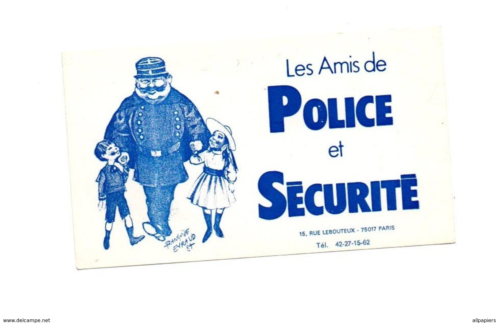 Autocollant Les Amis De Police Et Sécurité Paris - Format : 12.5x7 cm - Autocollants