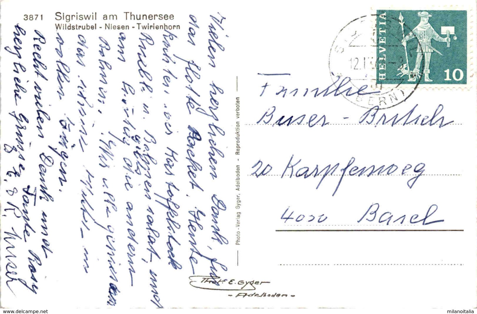 Sigriswil Am Thunersee (3871) * 12. 9. 1964 - Sigriswil