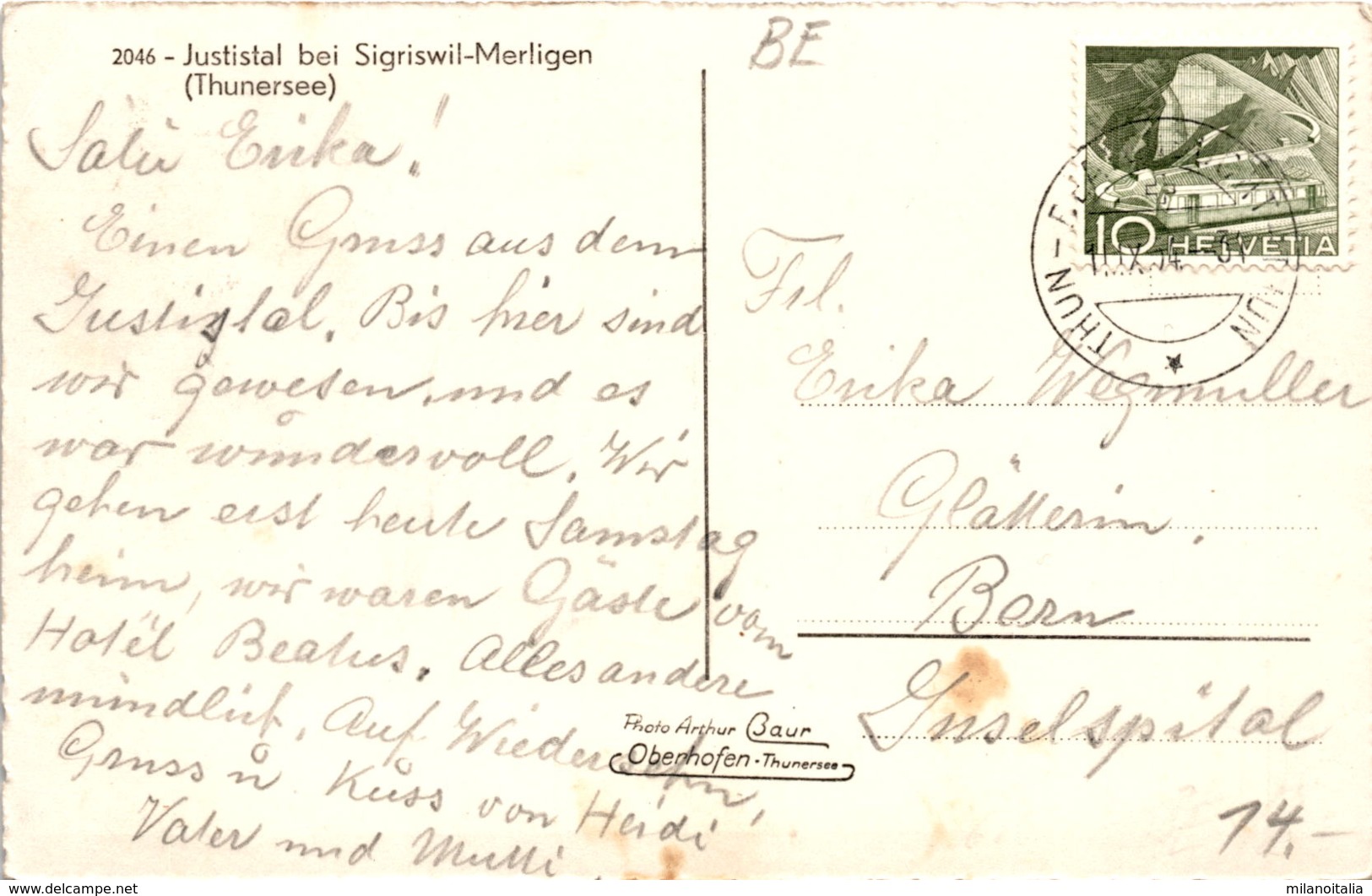 Justistal Bei Sigriswil-Merlingen (Thunersee) (2046) * 11. 9. 1954 - Sigriswil