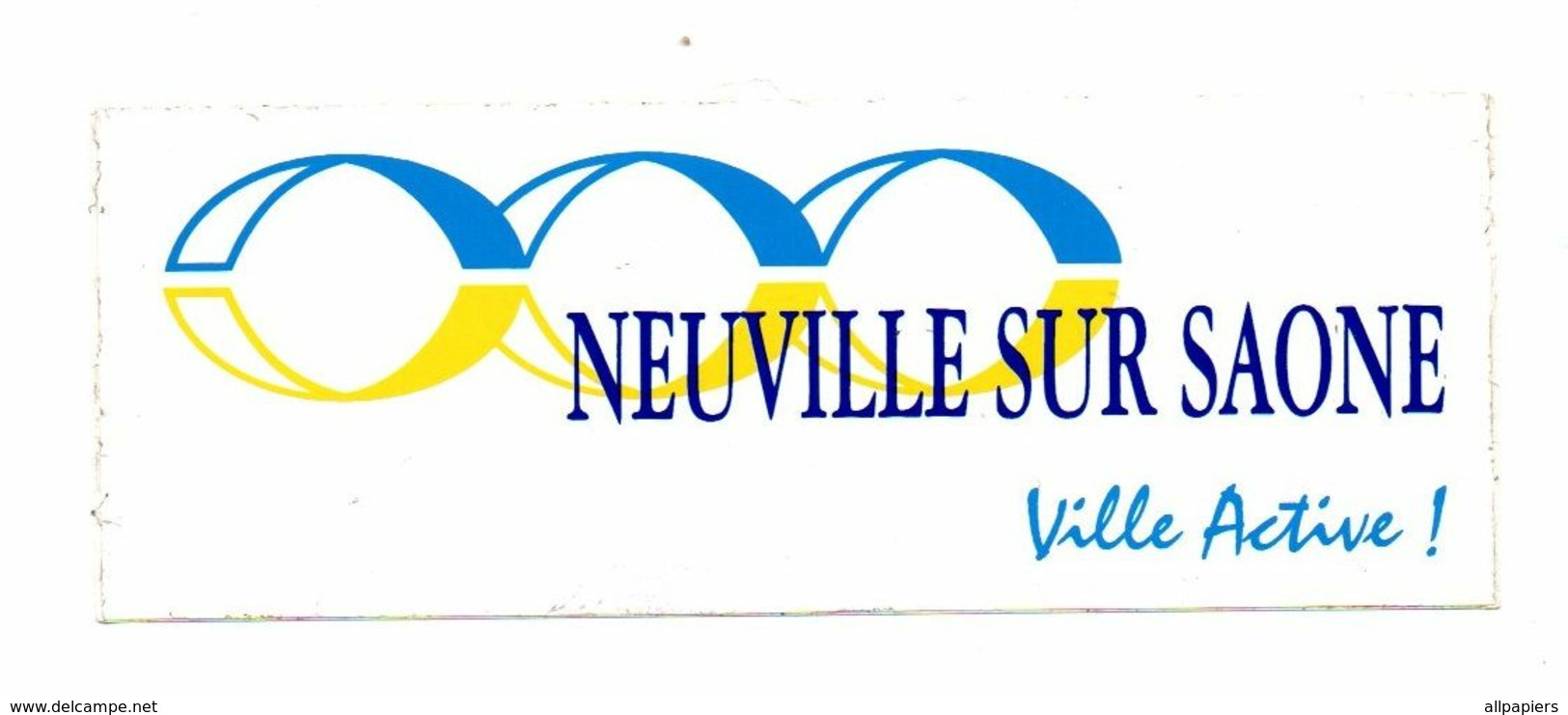 Autocollant Neuville Sur Saône Ville Active - Format : 17x6 cm - Autocollants