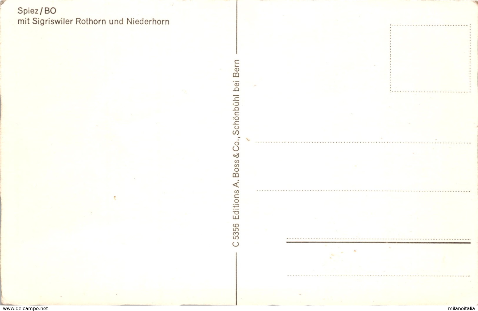 Spiez / BO Mit Sigriswiler Rothorn Und Niederhorn (5356) - Sigriswil