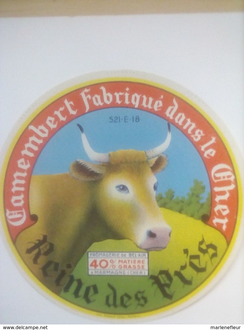 ETIQUETTE/CAMEMBERT/REINE DES PRES/FABRIQUE DANS LE CHER - Cheese