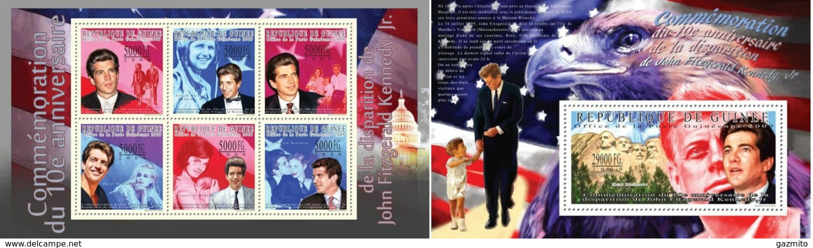 Guinea 2009, 10th Of Death Of Kennedy Jr, 6val In BF+BF - Guinea (1958-...)