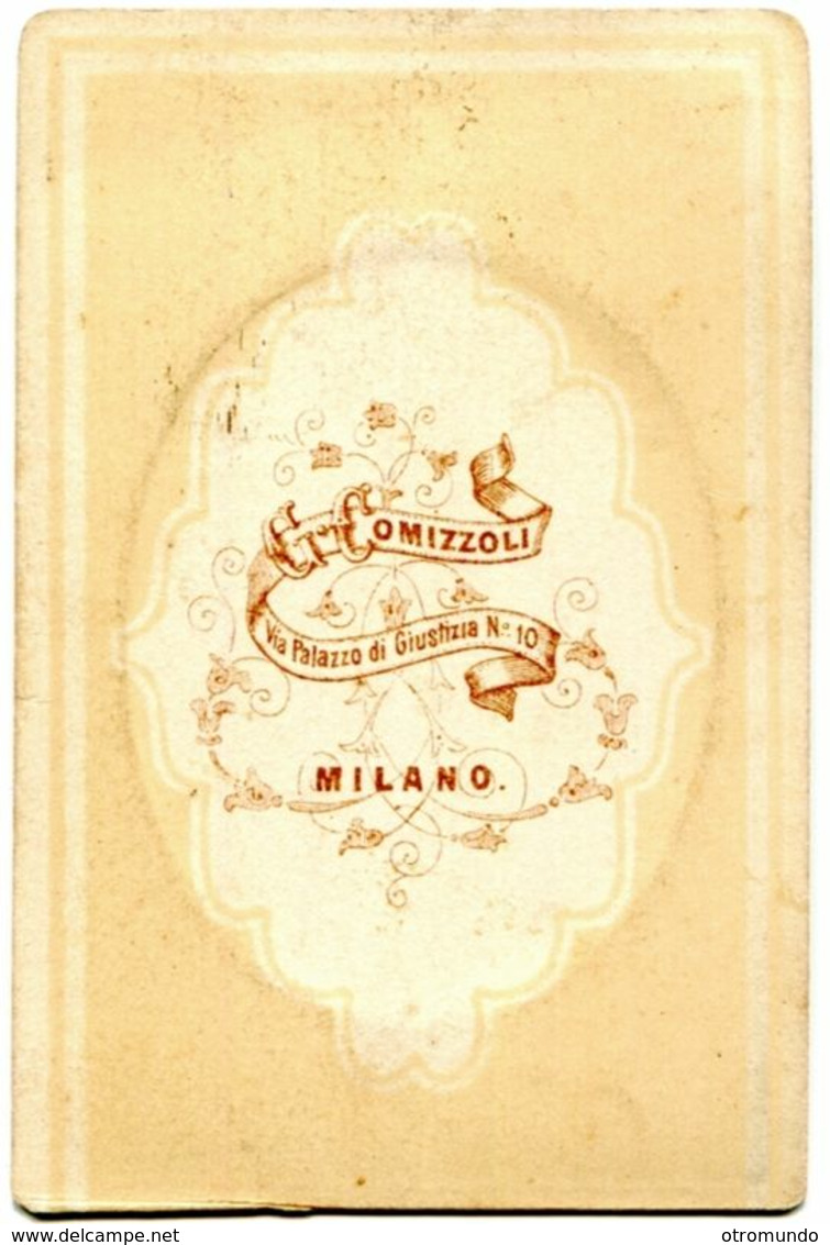 Photo Carte De Visite Comizzoli Portrait Young Woman Girl Milano Italia - Anciennes (Av. 1900)