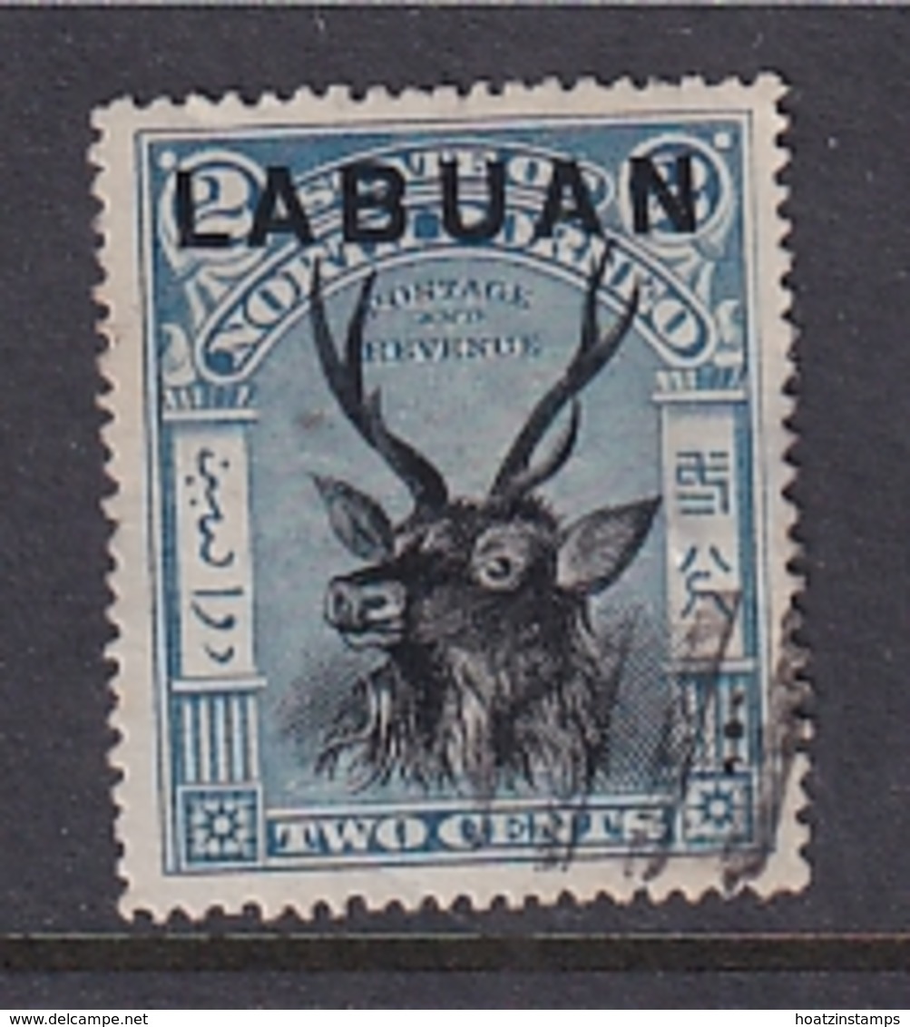 North Borneo - Labuan: 1897/1901   Sambar Stag 'Labuan' OVPT     SG90e    2c  [Perf: 16]    Used CTO - Bornéo Du Nord (...-1963)