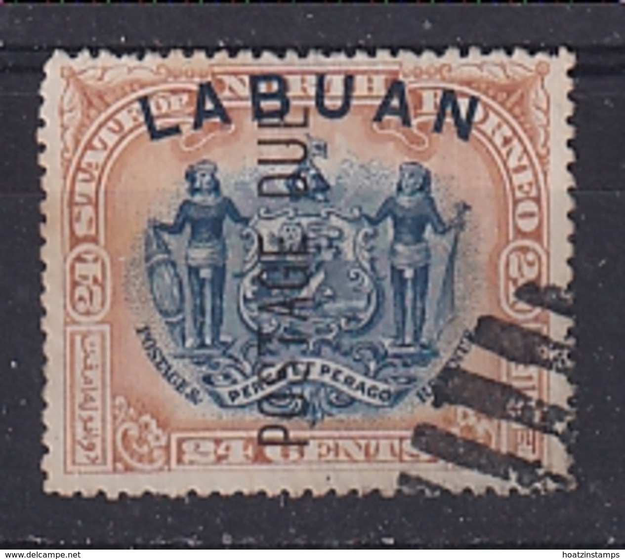 North Borneo - Labuan: 1901   Postage Due - Arms Of Company 'Labuan' OVPT  SG D9  24c  [Perf: 14½-15]  Used CTO - Bornéo Du Nord (...-1963)