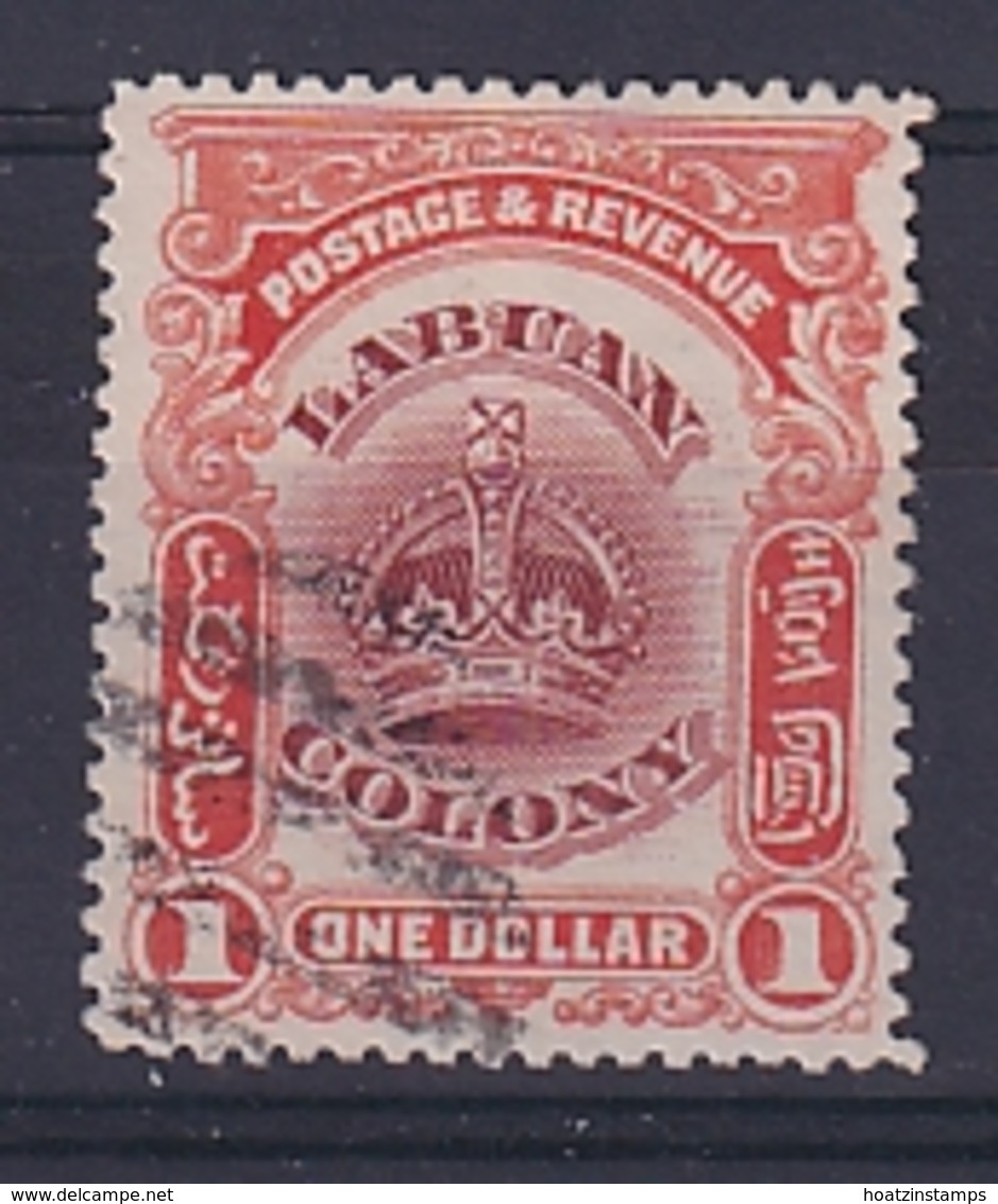 North Borneo - Labuan: 1902/03   Arms Of Company      SG128    $1  [Perf: 13½-14]   Used CTO - Bornéo Du Nord (...-1963)