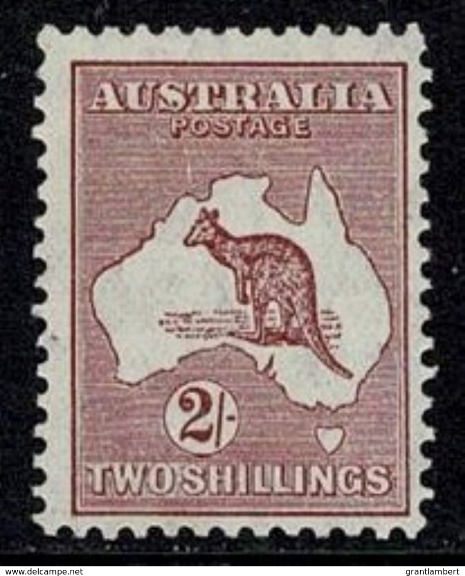 Australia 1935 Kangaroo 2/- Maroon C Of A Watermark MH - Listed Variety - Ongebruikt