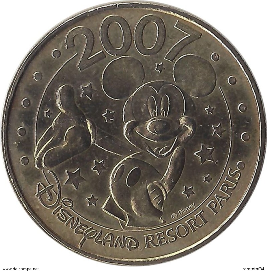 2007 MDP163 - MARNE-LA-VALLÉE - Disneyland 12 (Mickey 2007) / MONNAIE DE PARIS - 2007