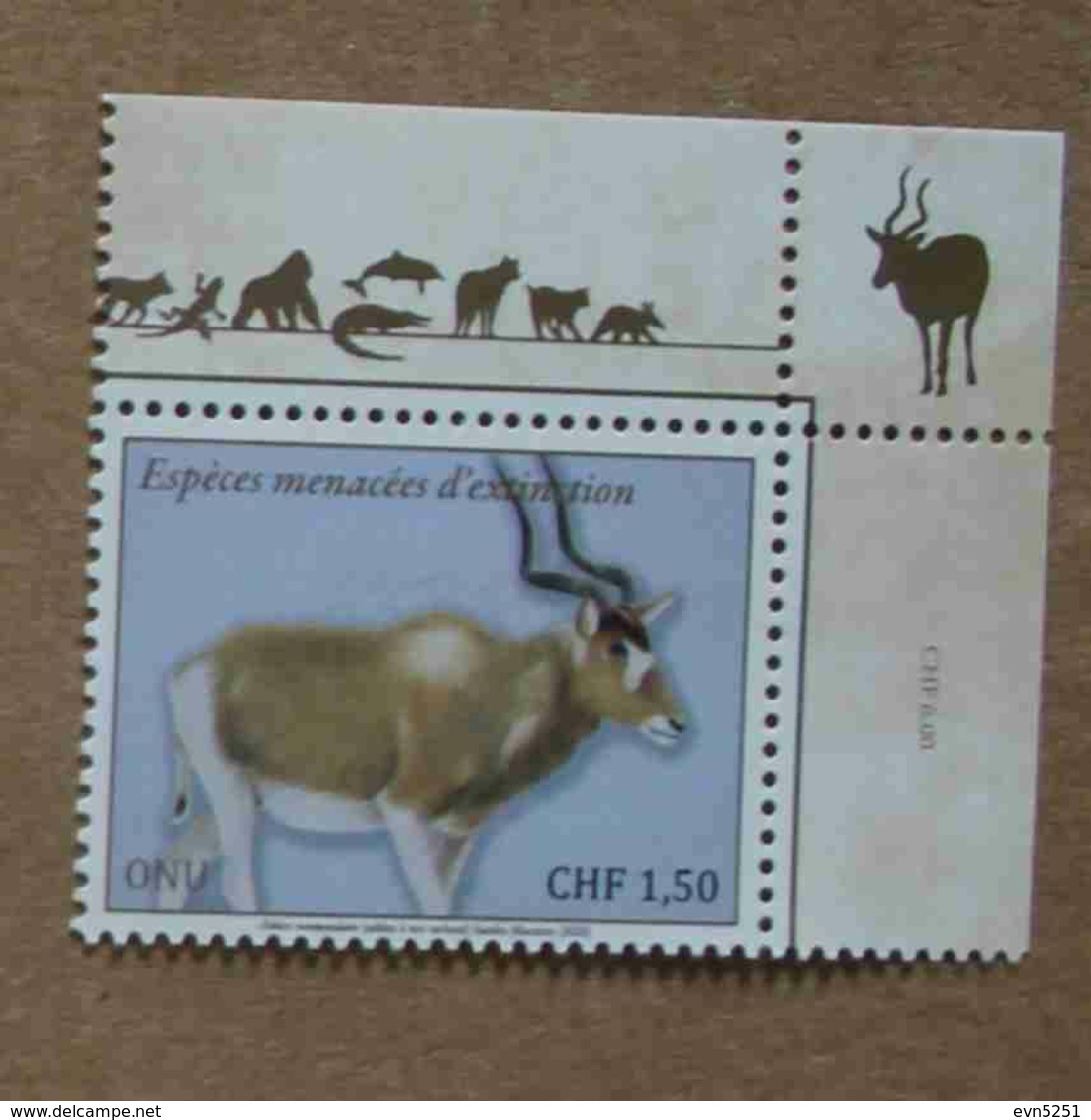 Ge20-01 : Nations-Unies (Genève) / Protection De La Nature - Addax à Nez Tacheté Ou Antilope à Nez Tacheté - Unused Stamps