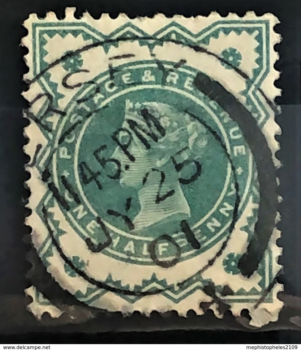 GREAT BRITAIN 1900 - Canceled - Sc# 125 - 0.5d - Used Stamps