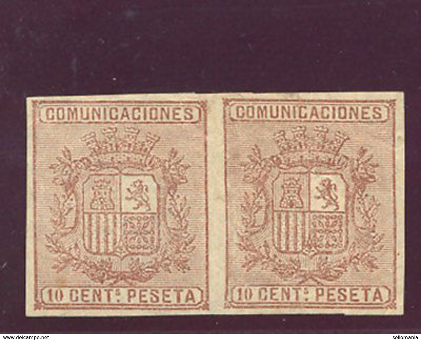 1874 ESCUDO DE ESPAÑA EDIFIL 153 * MH PAREJA HORIZONTAL AMADEO I SHIELD  TC11026 - Nuevos