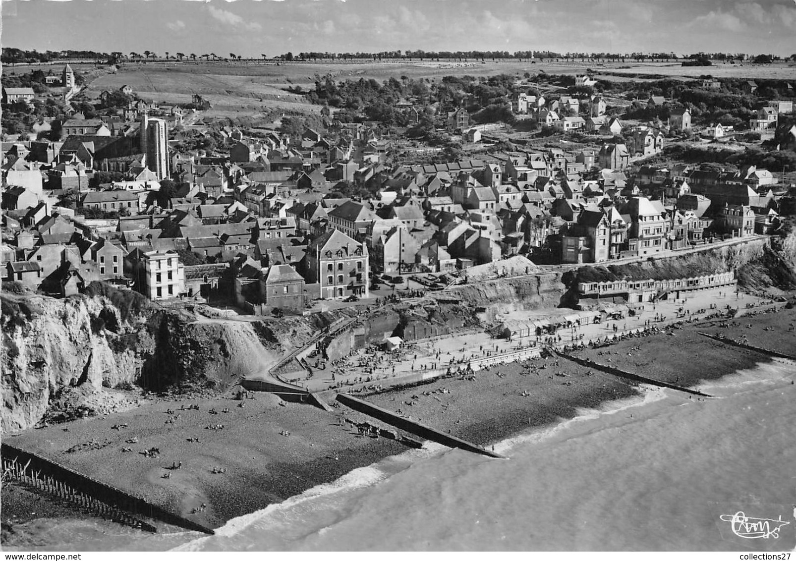 80-AULT- VUE AERIENNE LA PLAGE - Ault