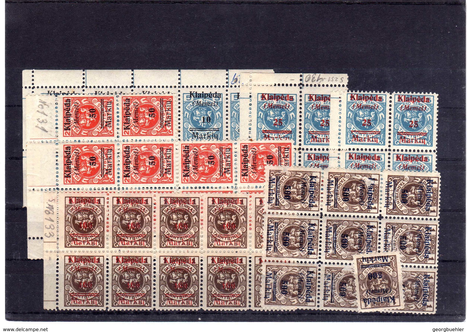 MEMEL, Michel No.: 129-31 MNH, Cat. Value: 1004€ - Memelgebiet 1923