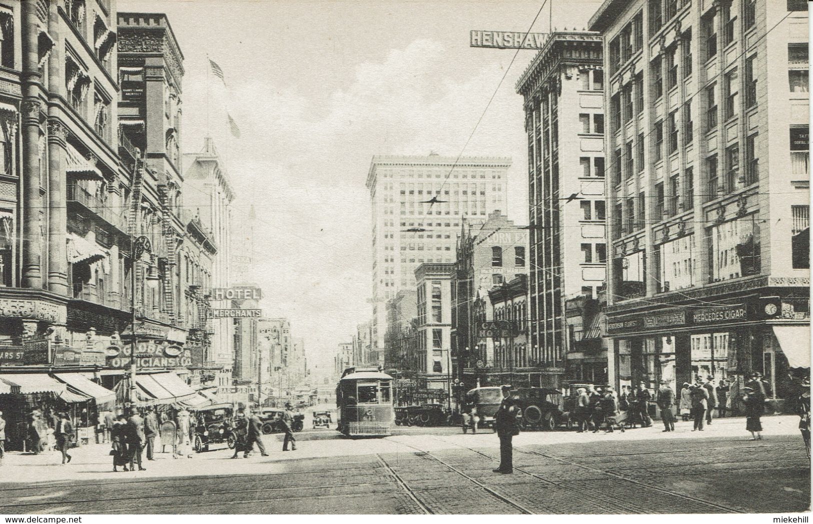 USA-OMAHA-FARNUM STREET-HOTEL MERCHANTS-TRAMWAY - Omaha