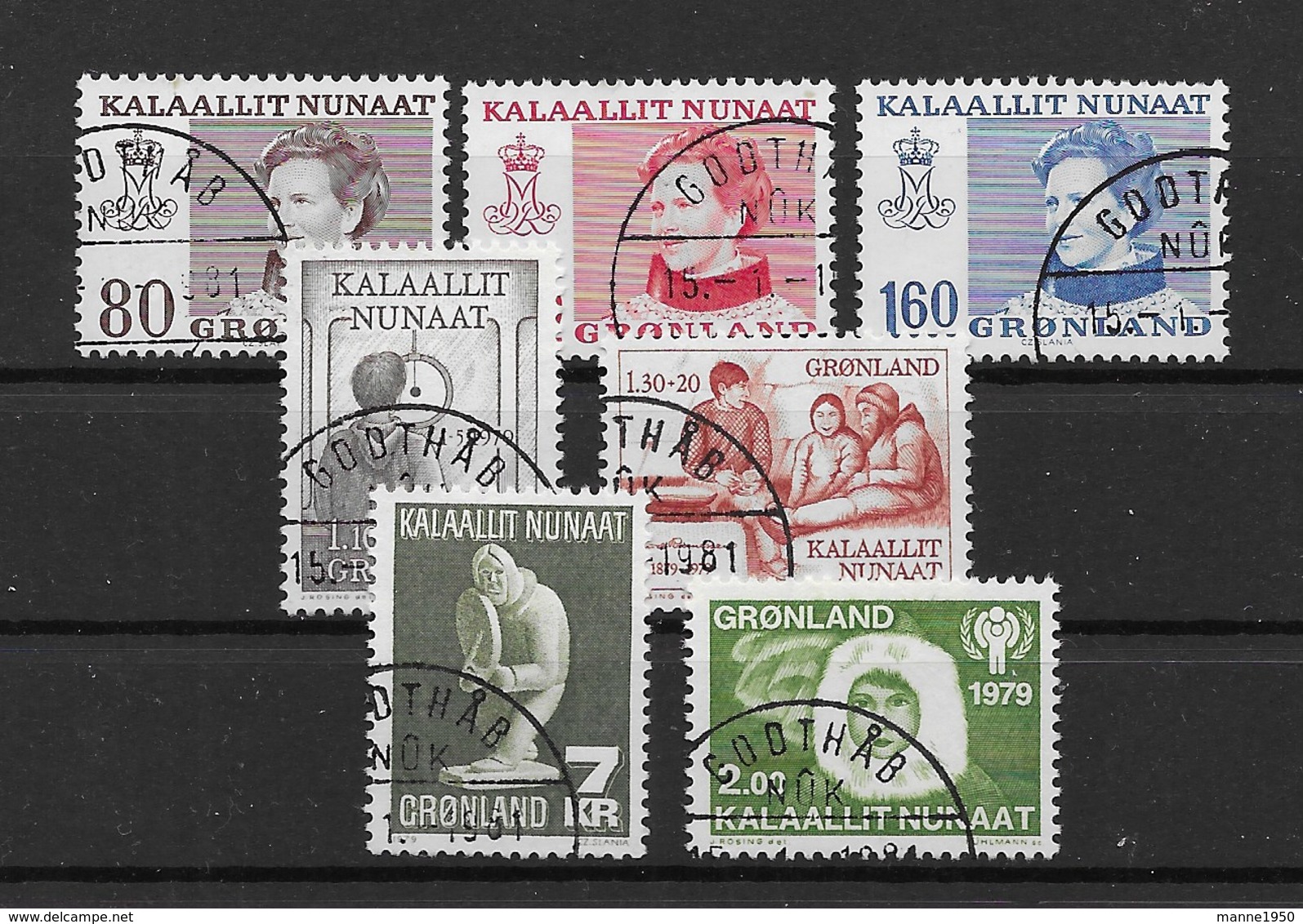 Grönland 1979 Kpl. Jahrgang Mi.Nr. 112-118 Gestempelt - Full Years