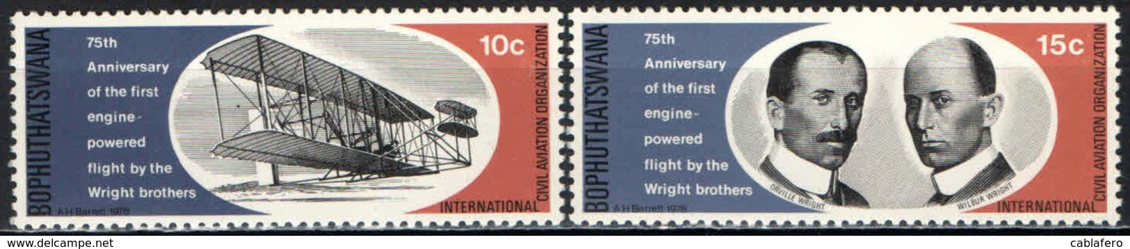 BOPHUTHATSWANA - 1978 - 1st Airplane Flight, 75th Anniv. - Orville And Wilbur Wright - MNH - Bofutatsuana