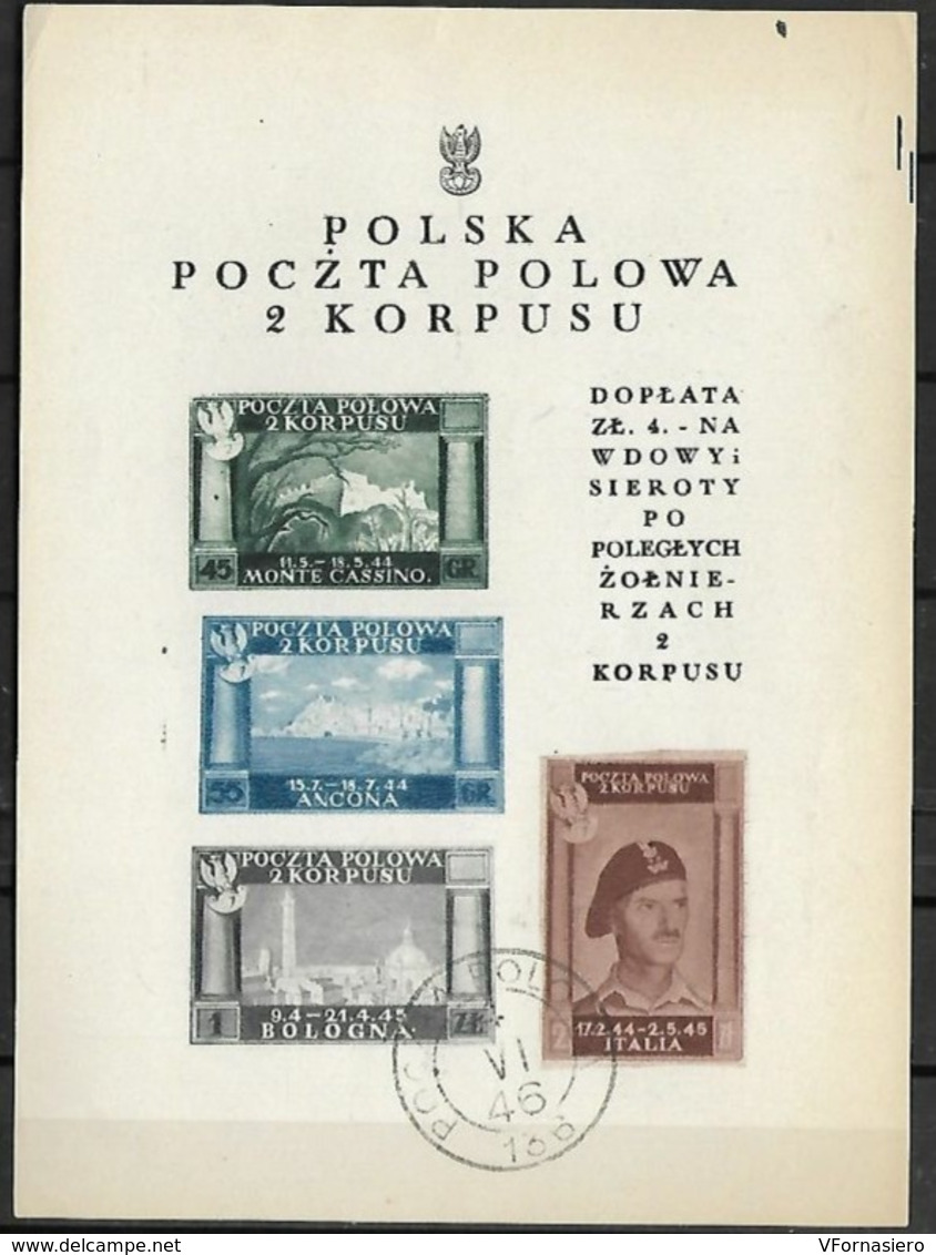 ITALIA (CORPO POLACCO) ʘ 1945 CORPO POLACCO In ITALIA, FOGLIETTO "VITTORIE POLACCHE E Gen. ANDERS - War Propaganda