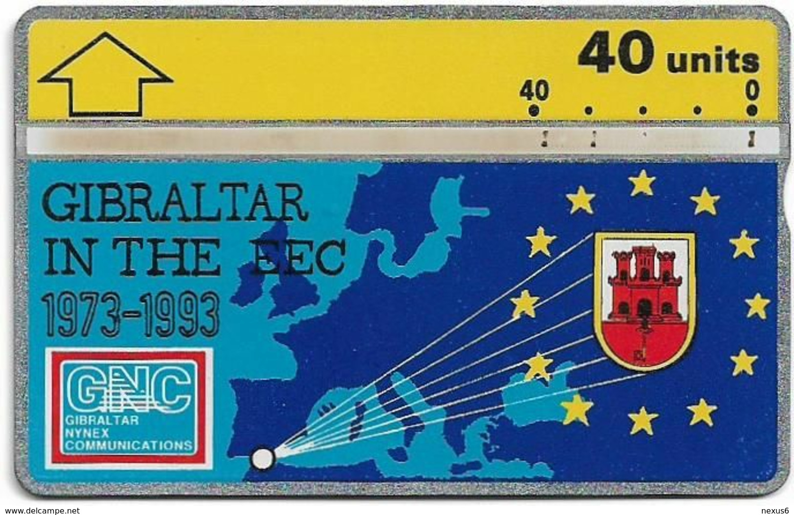 Gibraltar - GNC - 20 Years Of Gibraltar In The EEC - L&G - 308A - 1993, 40Units, 20.000ex, Used - Gibraltar