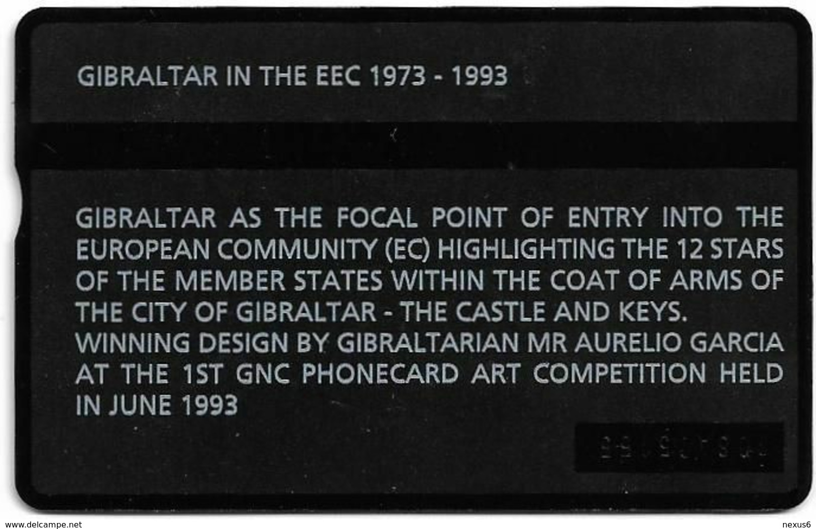 Gibraltar - GNC - 20 Years Of Gibraltar In The EEC - L&G - 308A - 1993, 40Units, 20.000ex, Used - Gibraltar