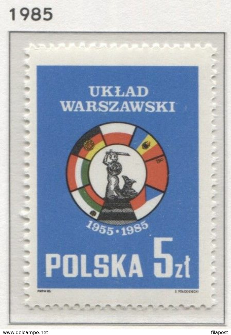 Poland 1985 Mi 2976 Warsaw Pact, The Warsaw Treaty Organization MHN** - Altri & Non Classificati